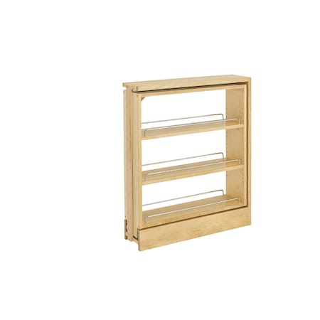Rev-A-Shelf Maple Veneer, Light Brown, 6 in W, 27.31 in H, 23 in D, 23 in L, Light Brown 438-BC-6C